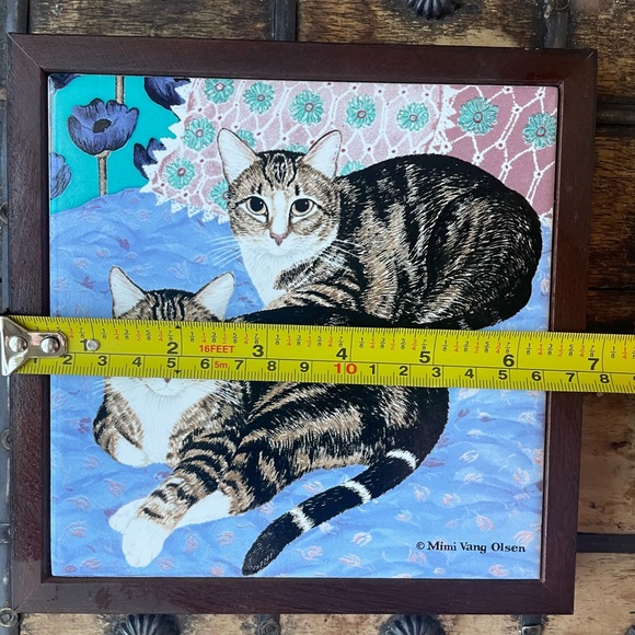 Vintage 2 Cats Trivet By Mimi Vang Olsen | AVON Collection - Picture 2 of 5